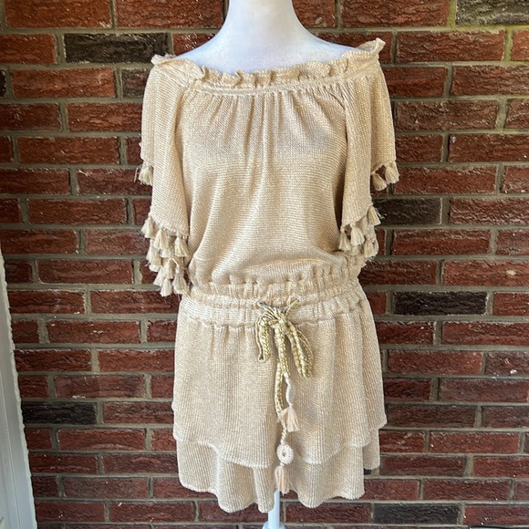 Ramy Brook Marshall Metallic-Knit Minidress Size Large NWT - Picture 4 of 6